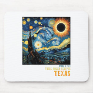 Retro Total Solar Eclipse 2024 Texas für Männer Fr Mousepad