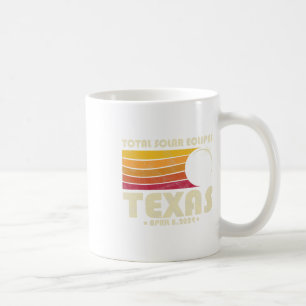 Retro Total Solar Eclipse 2024 Texas Usa Totality Kaffeetasse