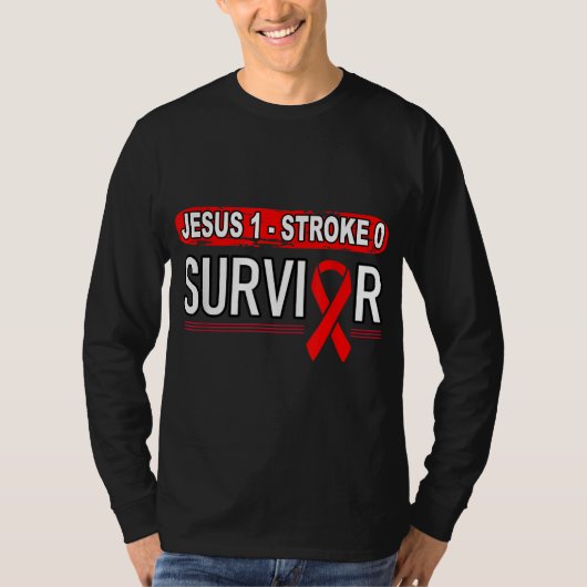 Retro Tougher als a Stroke Stroke Überlebende Jesu T-Shirt (Vorderseite)