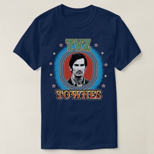 Retro Tour Style Townes Van Zandt T-Shirt (Design vorne)