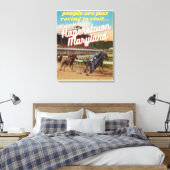Retro Tourism Poster Leinwanddruck (Insitu (Schlafzimmer))