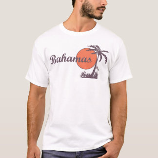 Retro touristisches Palmen-T-Shirt Bahamas T-Shirt