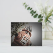 Retro Toy Robby Robot 02 Postcard Postkarte (Stehend Vorderseite)