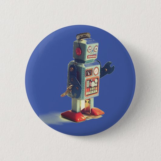 Retro Toy Robot Button (Vorderseite)