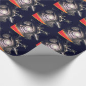 Retro Toy Robot Geschenkpapier (Ecke)