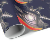 Retro Toy Robot Geschenkpapier (Rolleneckpunkt)