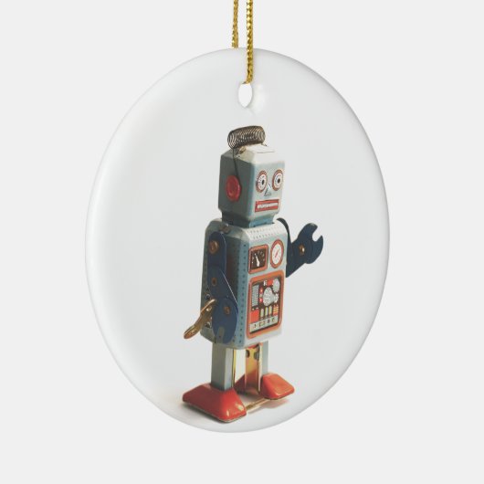 Retro Toy Robot Keramik Ornament (Rechts)