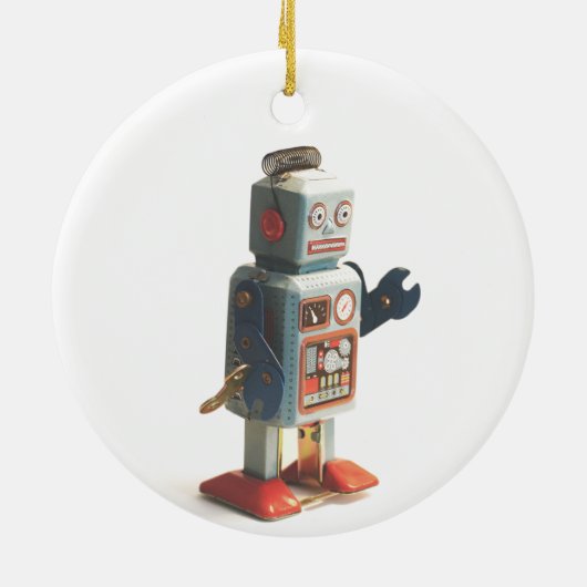 Retro Toy Robot Keramik Ornament (Hinten)