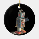 Retro Toy Robot Keramik Ornament (Vorne)