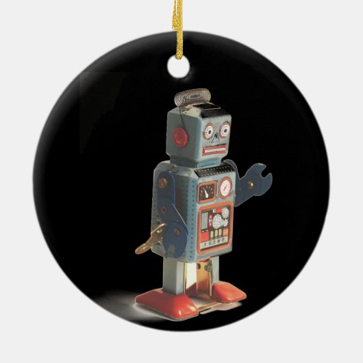 Retro Toy Robot Keramik Ornament (Hinten)