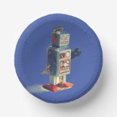 Retro Toy Robot Paper Plate Pappteller (Vorderseite)
