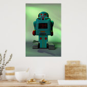 Retro Toy Robot Print Poster (Küche)