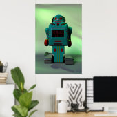 Retro Toy Robot Print Poster (Heimbüro)