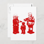 Retro Toy Roboter Postkarte (Vorne/Hinten)