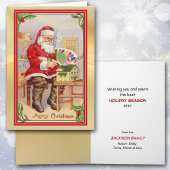 Retro Toymaker Weihnachtsmann Karte