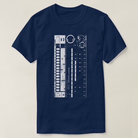 Retro TR808 Synthesizer EDM Tanzmusiker T-Shirt (Design vorne)