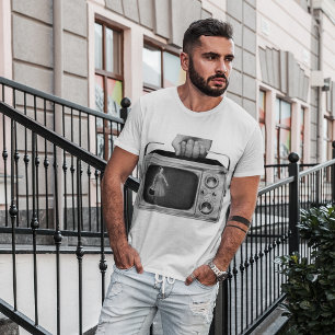 Retro tragbare TV aus den 1950er Jahren Mid-Centur T-Shirt