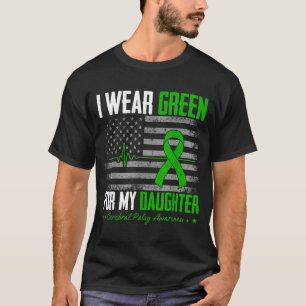 Retro trage Grün für Tochter Cerebralparese T-Shirt