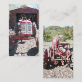 Retro Traktor Business Card Visitenkarte (Vorne/Hinten)