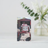 Retro Traktor Business Card Visitenkarte (Stehend Vorderseite)