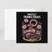 Retro Trans Pride Trans Right Protect Trans Folks Einladung (Vorne/Hinten)