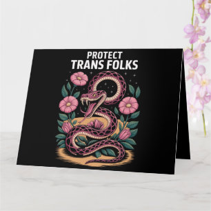 Retro Trans Pride Trans Right Protect Trans Folks Karte