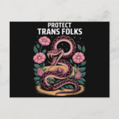Retro Trans Pride Trans Right Protect Trans Folks Postkarte (Vorderseite)
