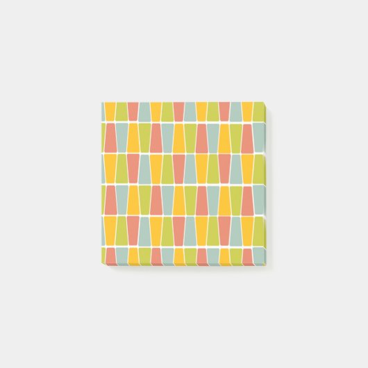 Retro Trapezoids Post-it Klebezettel (Vorderseite)