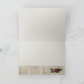 Retro Trauben Erntedank Feiertagskarte (Innenseite)