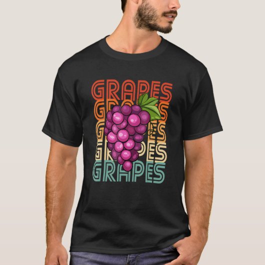 Retro Trauben T-Shirt (Vorderseite)