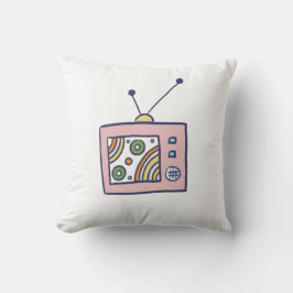 Retro Traumland Süße Vintage TV Kunst Kissen