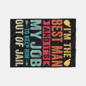 Retro Trauzeuge Wedding Trauzeugen Funny Bridal Ba Fleecedecke (Vorderseite (Horizontal))