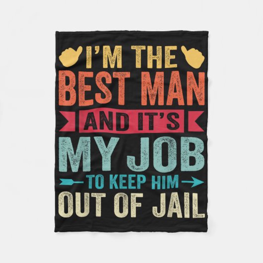 Retro Trauzeuge Wedding Trauzeugen Funny Bridal Ba Fleecedecke (Vorderseite)