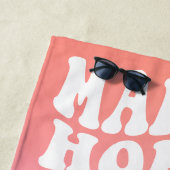 Retro Trauzeugin Rosa Aqua Gradient Strandtuch (Beispiel)