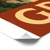 Retro Travel 2025 - Granada, Spanien Poster (Ecke)