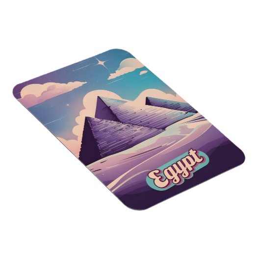 Retro Travel 80er Synthwave Alte Ägyptische Pyrami Magnet (Rechte Seite)