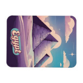 Retro Travel 80er Synthwave Alte Ägyptische Pyrami Magnet (Horizontal)