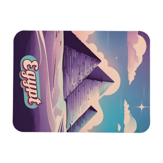 Retro Travel 80er Synthwave Alte Ägyptische Pyrami Magnet (Horizontal)