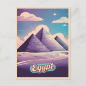 Retro Travel 80er Synthwave Alte Ägyptische Pyrami Postkarte (Vorderseite)