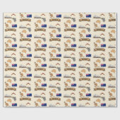 Retro Travel Australia Iconic Symbols Geschenkpapier (Flach)