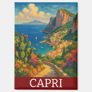 Retro Travel Capri Italien Landschaft Magnet