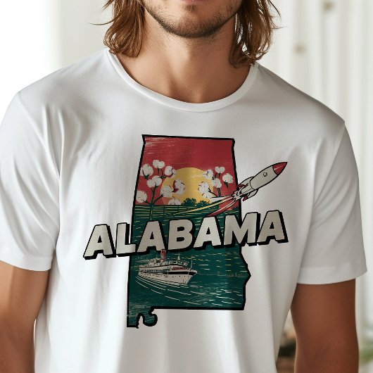 Retro Travel Iconic Alabama Graphic T-Shirt