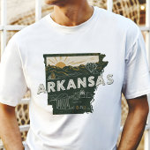 Retro Travel Iconic Arkansas Graphic T-Shirt