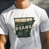 Retro Travel Iconic Arkansas Graphic T-Shirt