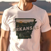 Retro Travel Iconic Arkansas Graphic T-Shirt