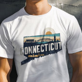 Retro Travel Iconic Connecticut Graphic T-Shirt