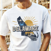 Retro Travel Iconic Delaware Grafik T-Shirt