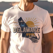 Retro Travel Iconic Delaware Grafik T-Shirt