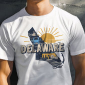 Retro Travel Iconic Delaware Grafik T-Shirt