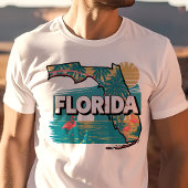 Retro Travel Iconic Florida Graphic T-Shirt
